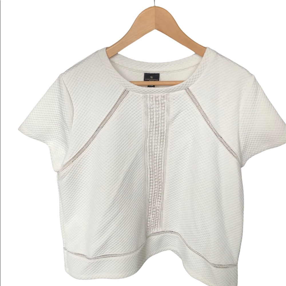 Worthington Textured Crop Top